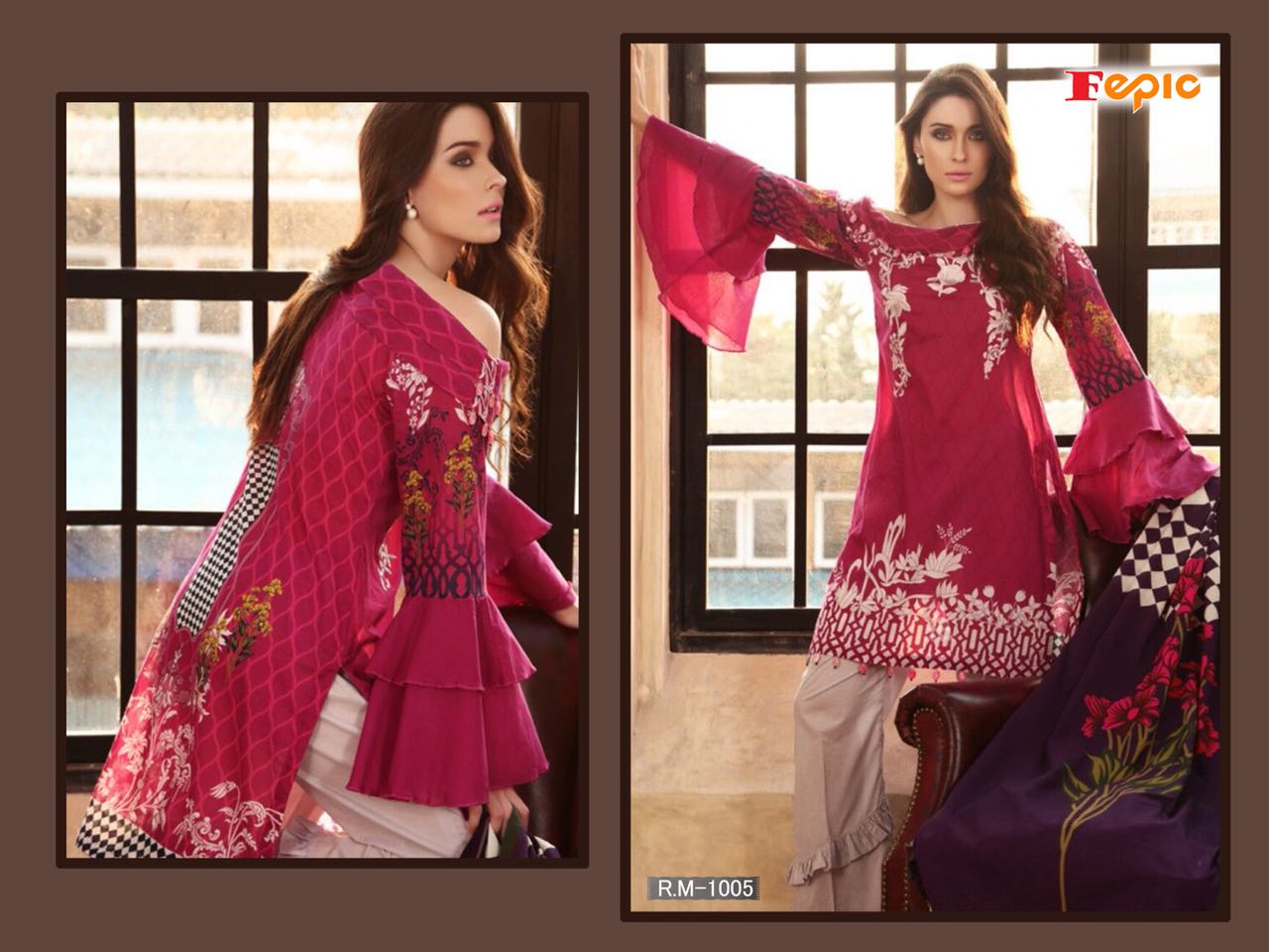 FEPIC Rosmeen rimzim 1005 Salwar Kameez Cambric Singles