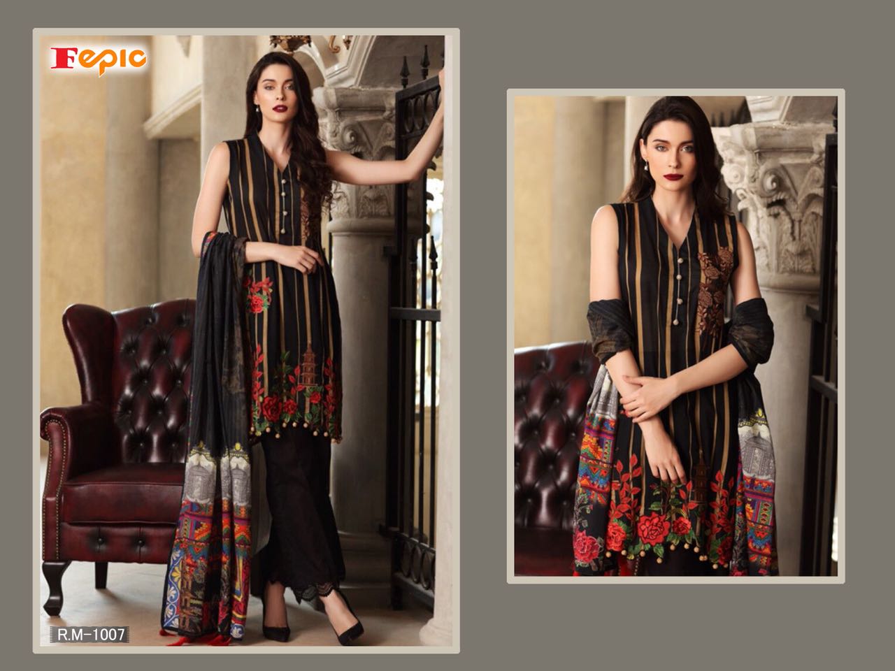 FEPIC Rosmeen rimzim 1007 Salwar Kameez Cambric Singles