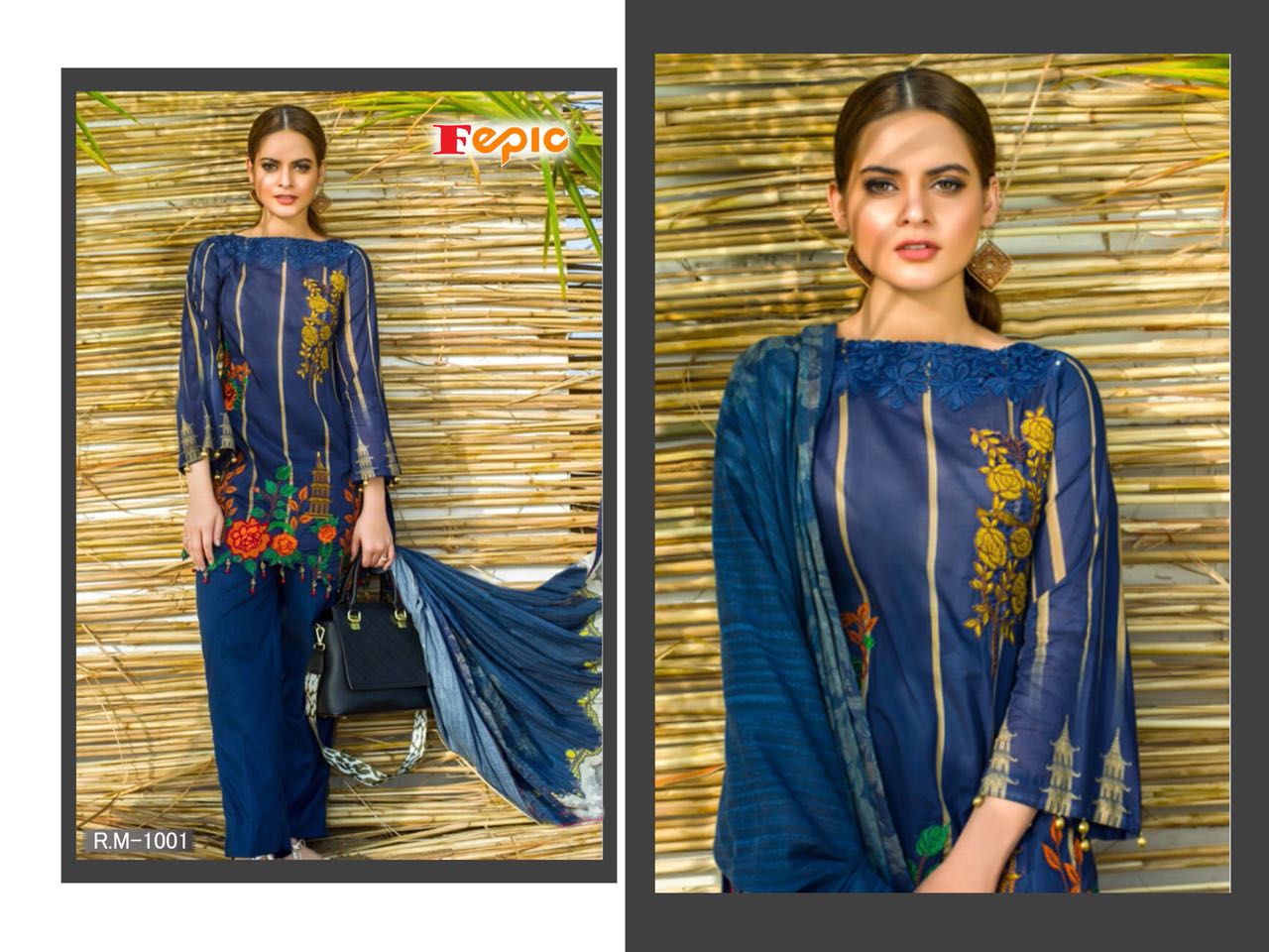 FEPIC Rosmeen rimzim 1001 Salwar Kameez Cambric Singles