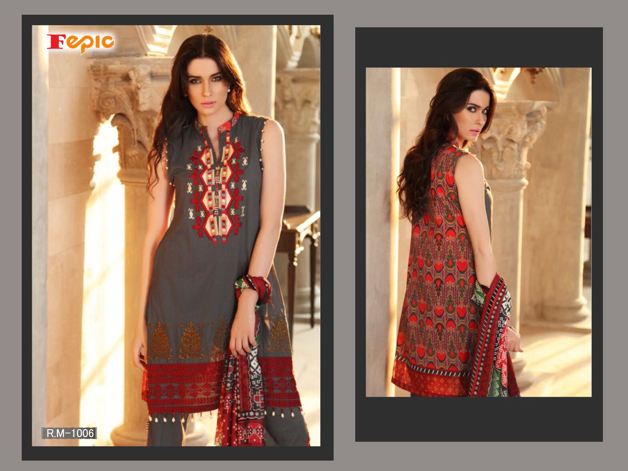 FEPIC Rosmeen rimzim 1006 Salwar Kameez Cambric Singles