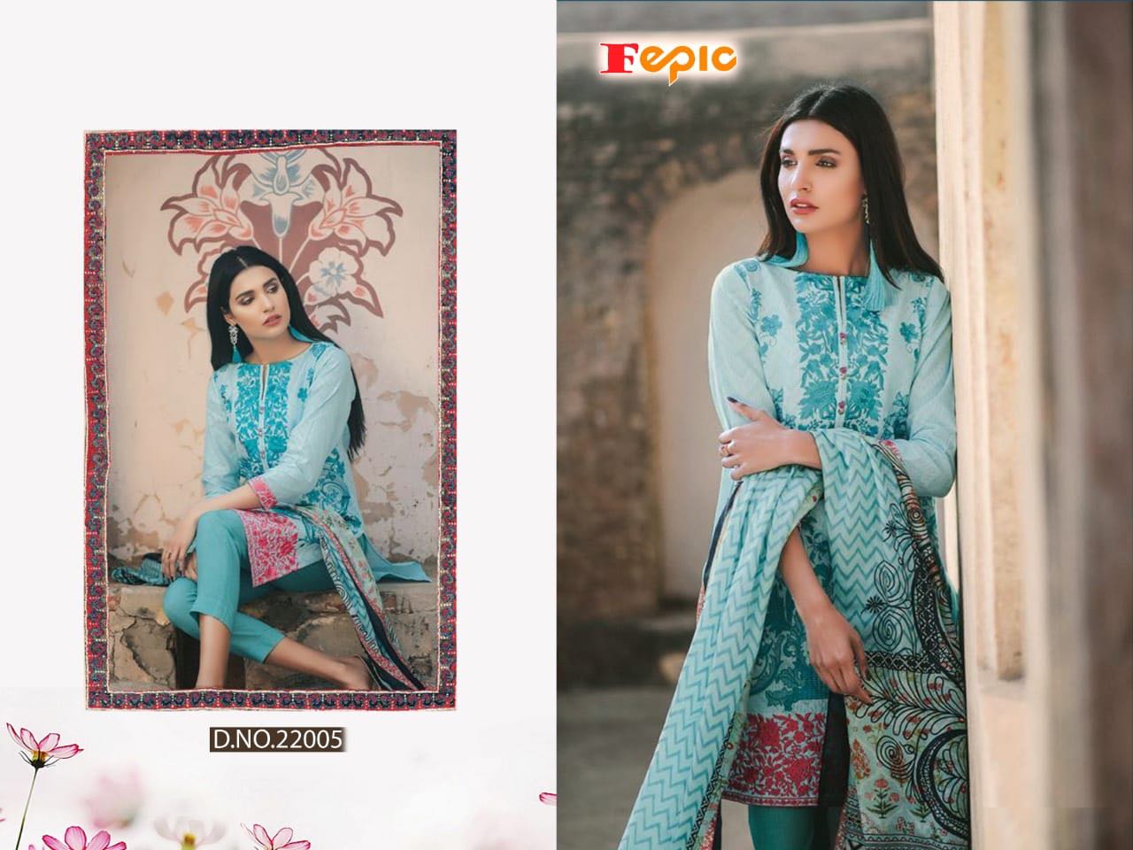 FEPIC Rosemeen elite lawn 22005 Salwar Kameez Cambric Singles