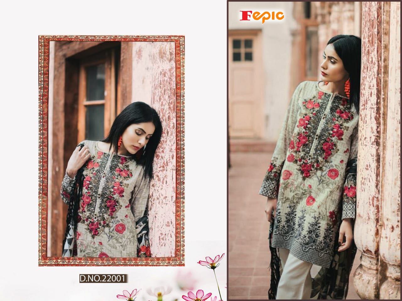 FEPIC Rosemeen elite lawn 22001 Salwar Kameez Cambric Singles