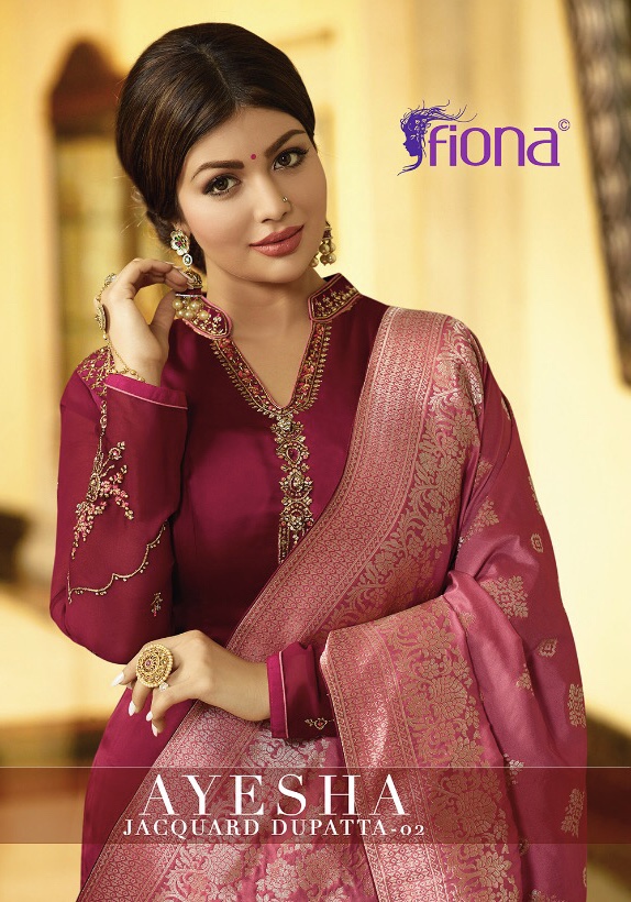 Fiona presents ayesha jacquard dupptta vol 2 beautiful Ethnic wear collection of salwar kameez