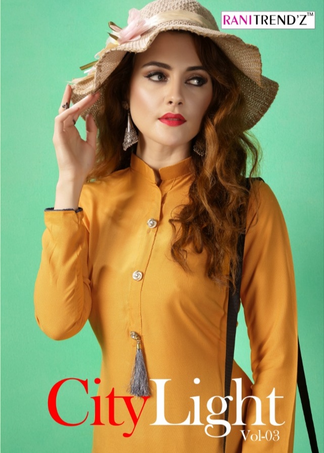 Rani trendz presents city light 3 casual stylish wear kurti with plazzo concept