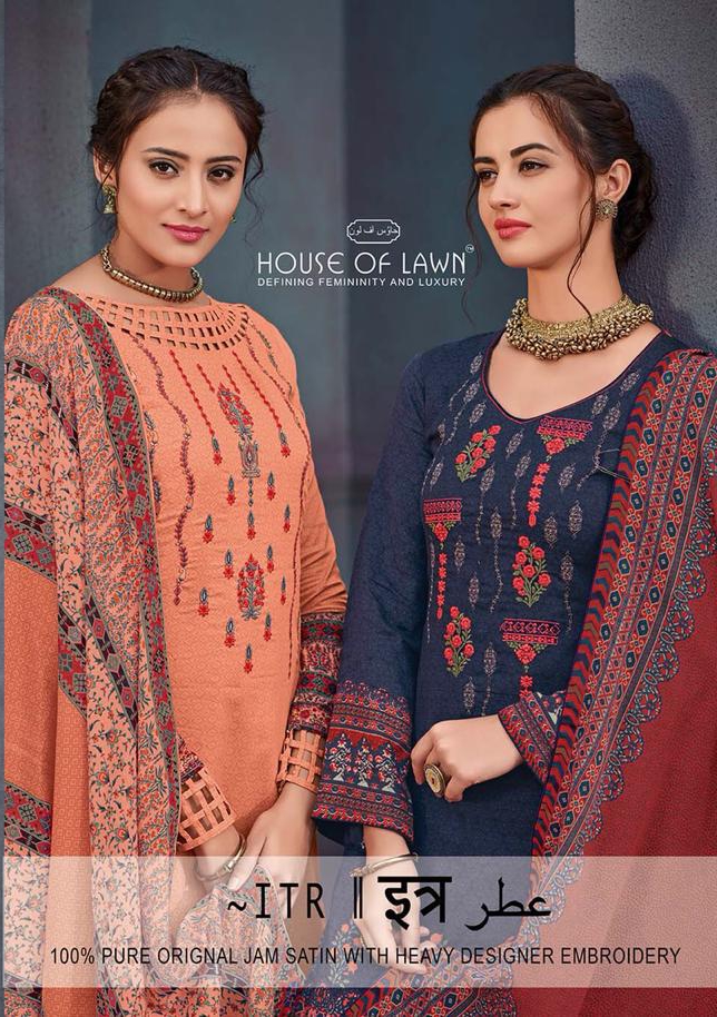 House of Lawn itr heavy Embroidered karachi suits Collection At Wholesale Rate