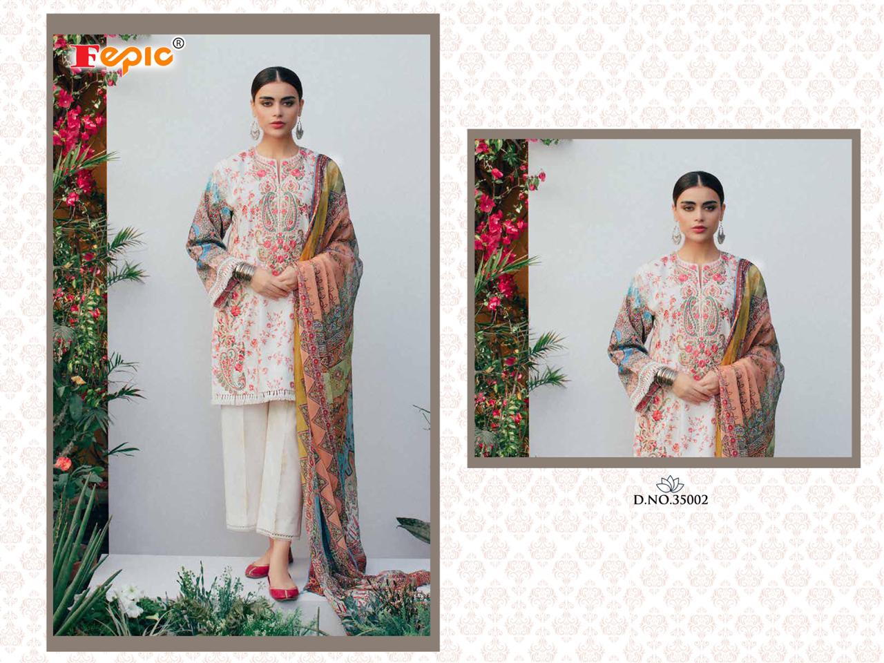 FEPIC Rosemeen texture 35002 Salwar Kameez Cambric cotton Singles