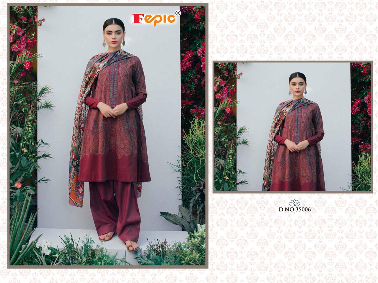 FEPIC Rosemeen texture 35006 Salwar Kameez Cambric cotton Singles