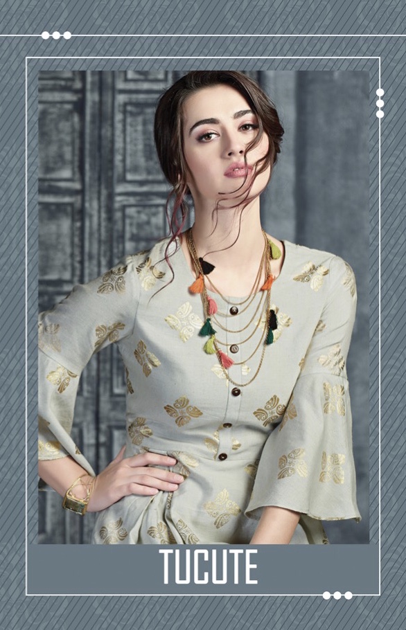 karma trendz tucute colorful fancy wear kurtis collection