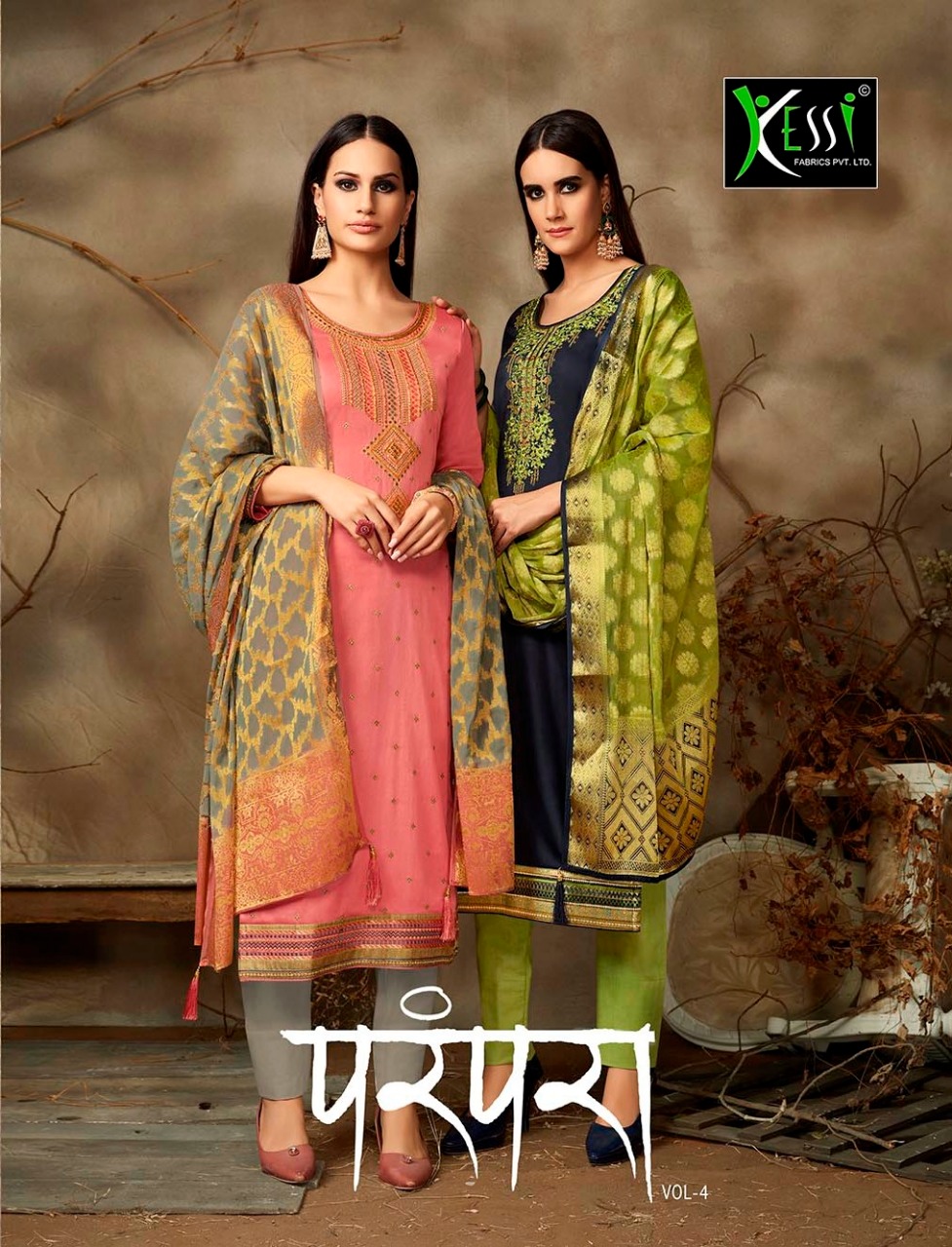 kessi fabrics parampara vol 4 beautiful fancy collection of salwaar suits