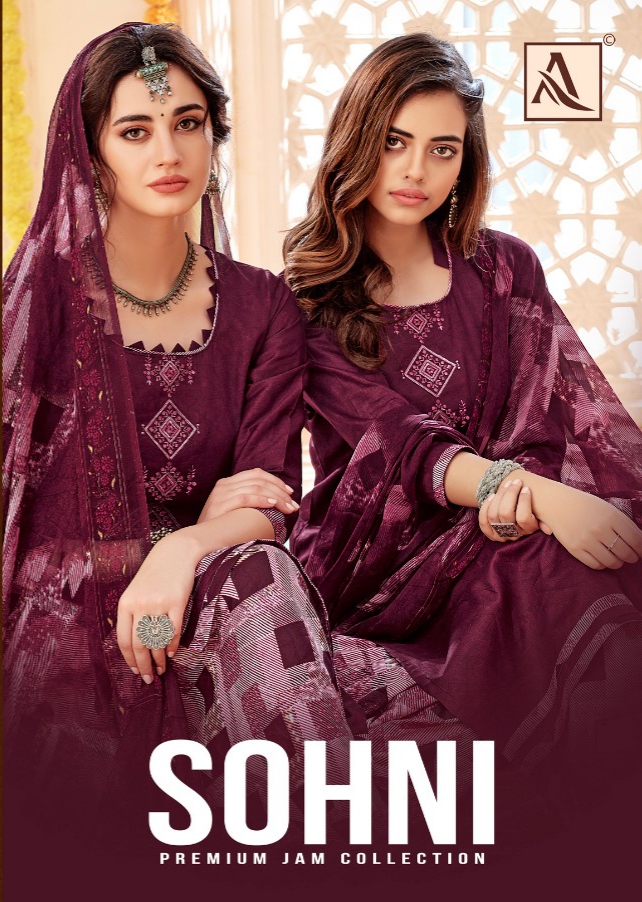 Alok suits sohni patiyala cotton salwar kameez collection