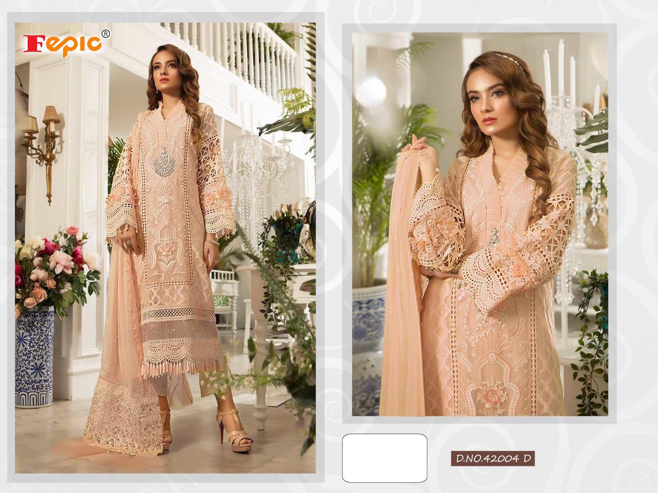 FEPIC Rosemeen Paradise 42004 D Salwar Kameez Pure Oraganza,santoon Singles