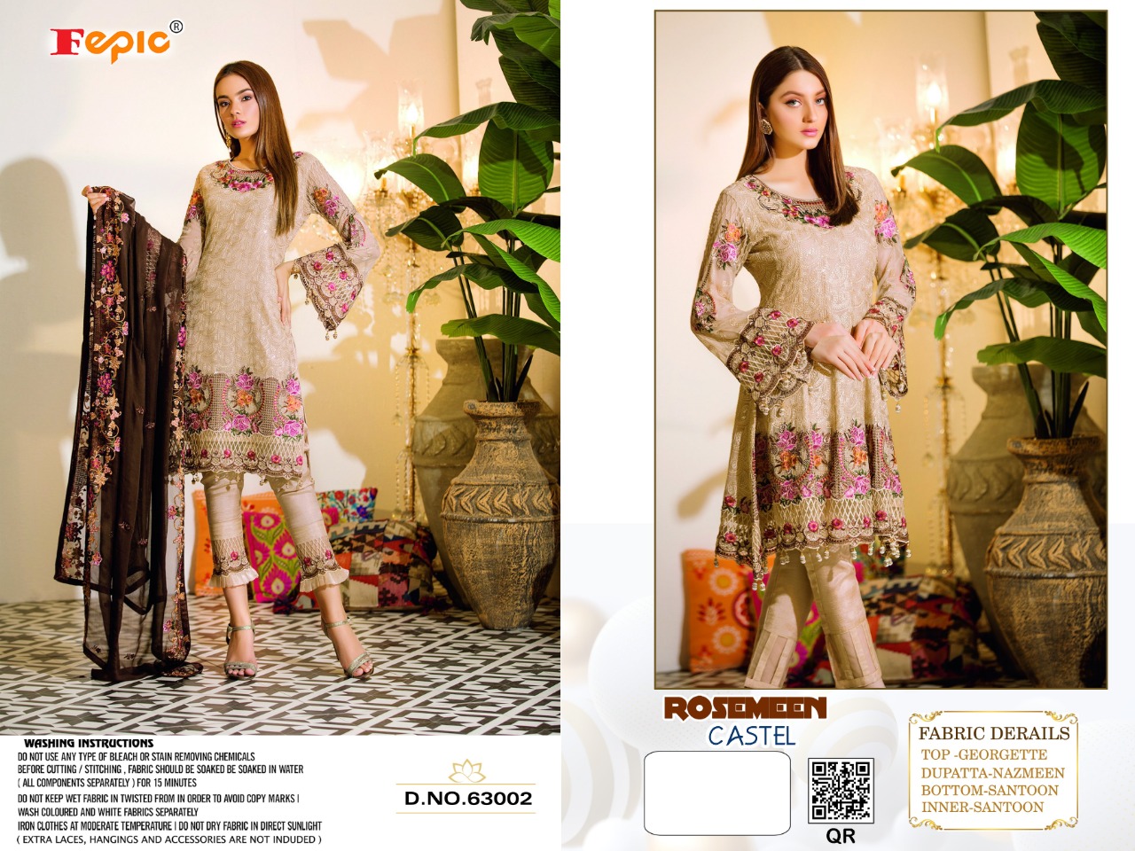 FEPIC Castel 63002 Salwar Kameez Georgette Net Singles