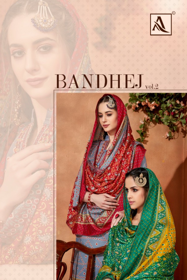 Alok suit bandhej vol 2 charming look attractive collection of Salwar suits