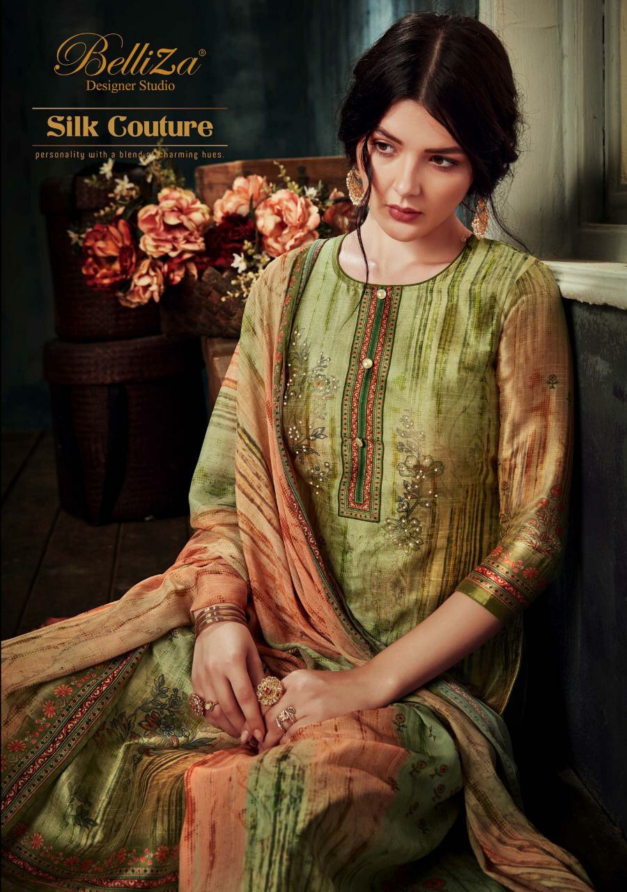 Belliza silk couture a classic look beautifull Designed Salwar suits