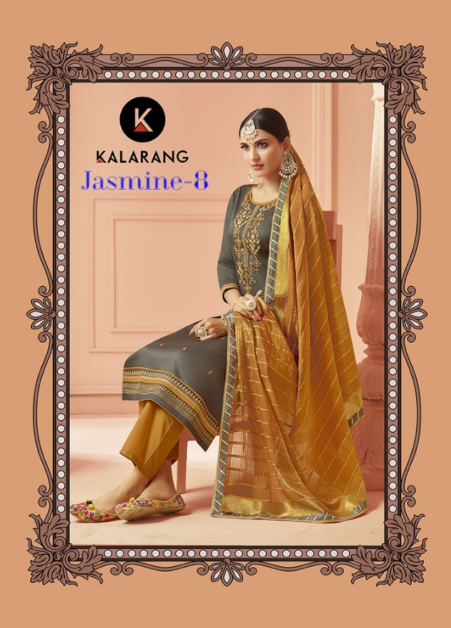 Kalarang Jasmine vol 8 elagant look Stylish designed classic Salwar suits