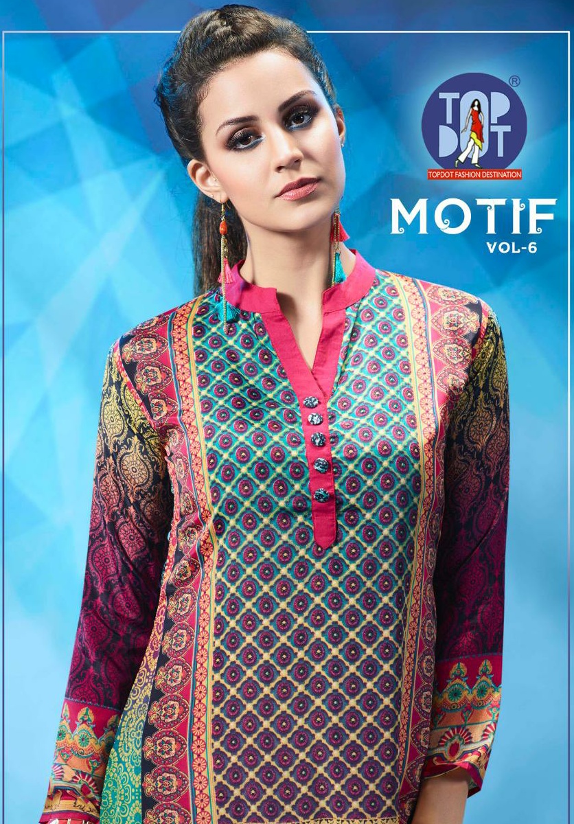 Top dot motif vol 6 stunning look beautifully designed Kurties in factory rates