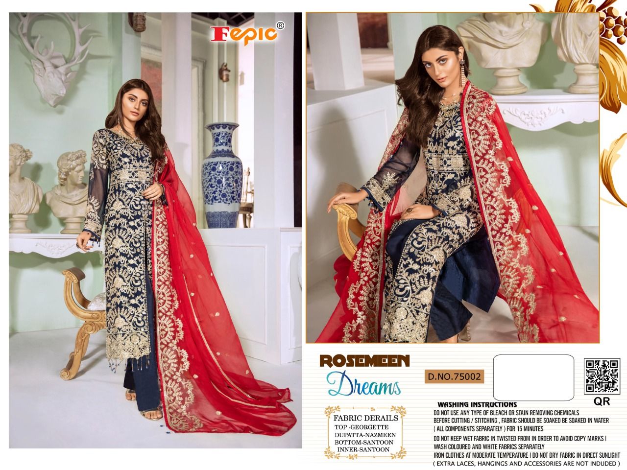 FEPIC Dreams 75002 Salwar Kameez Georgette Net Singles