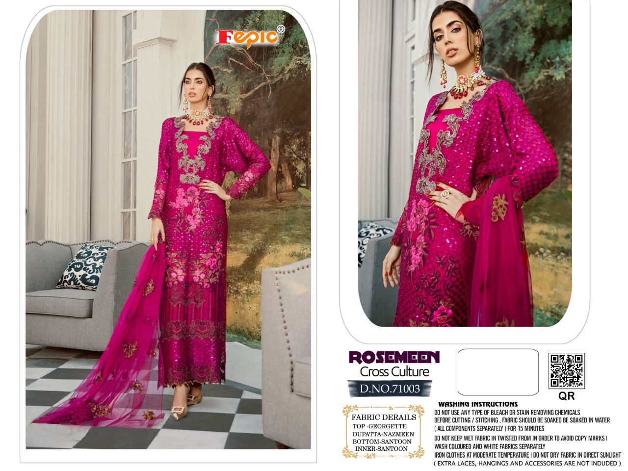 FEPIC Cross culture 71003 Salwar Kameez Georgette Singles