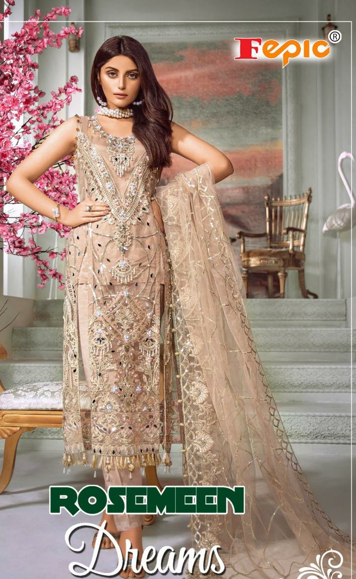 Fepic dreams gorgeous stunning look Georgette Net Pakistani concept Salwar suits