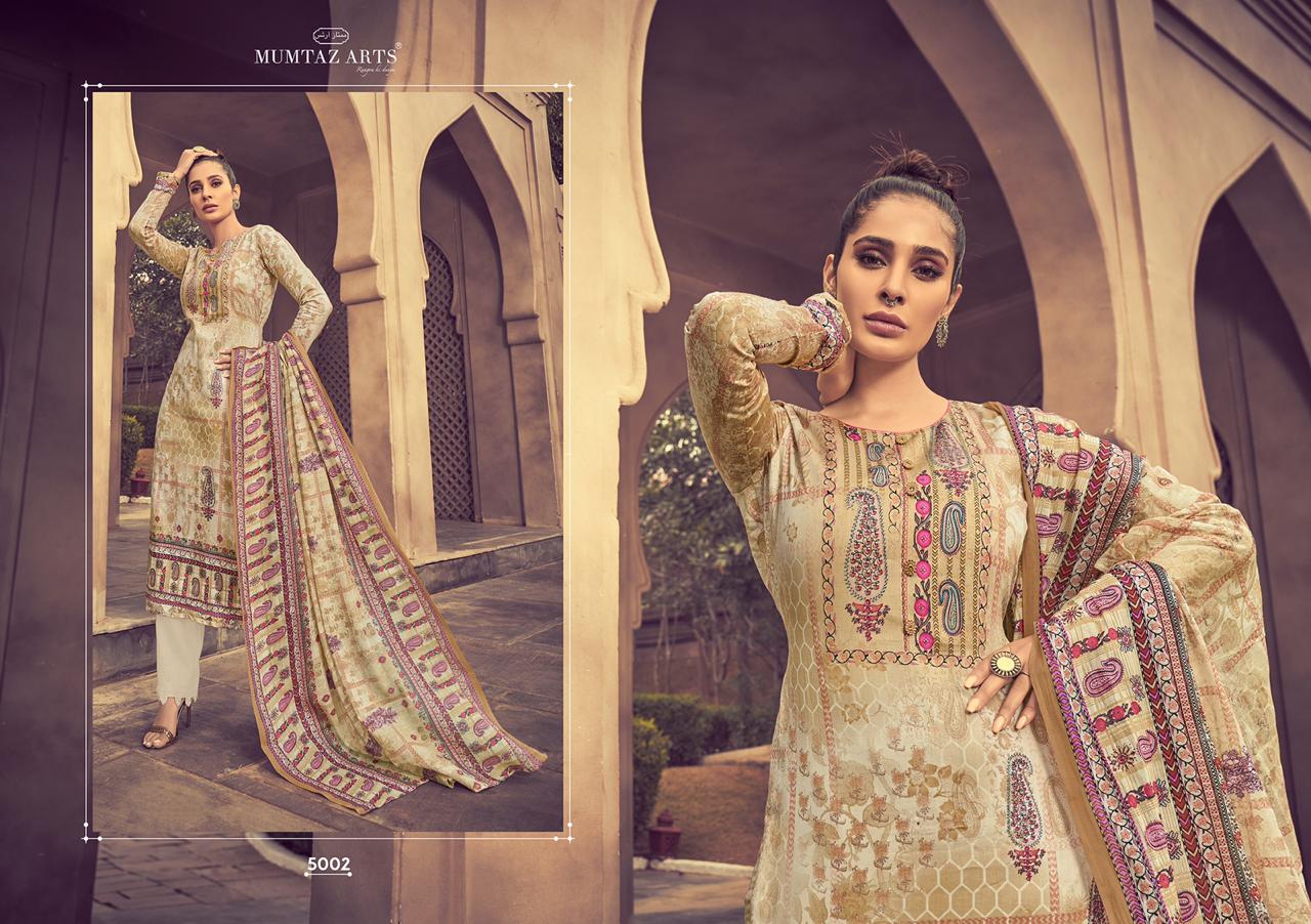 MUMTAZ ARTS Gulbagh 5002 chiffon Dupatta  Salwar Kameez Satin Singles