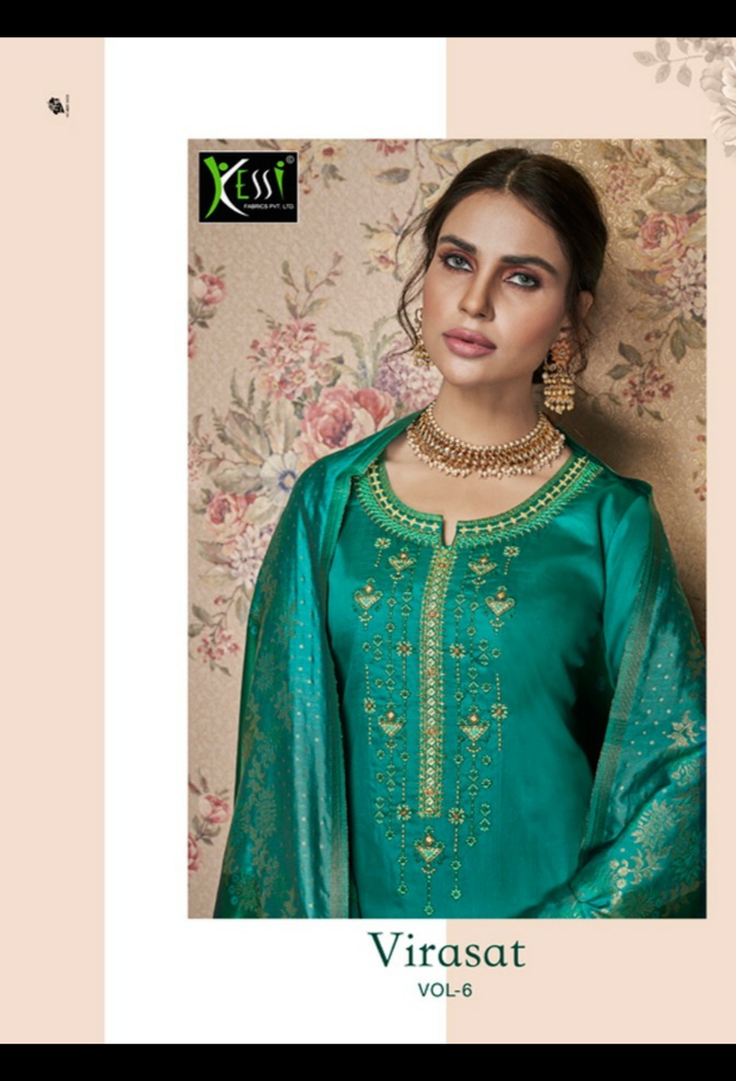 Kessi fabrics virasat vol 6 readymade dress Material online supplier