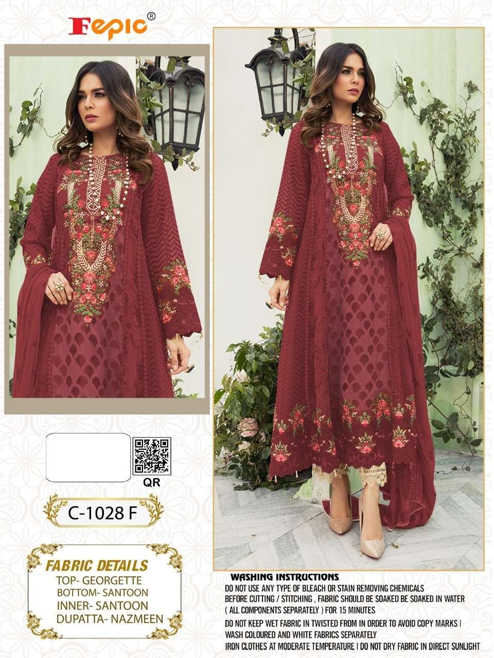 FEPIC Rosemeen universal C 1028 F Salwar Kameez Georgette Singles