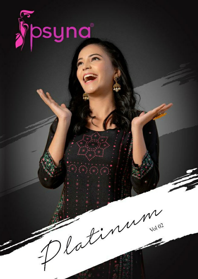 psayna Platinum vol 2 rayon fency look kurti catalog