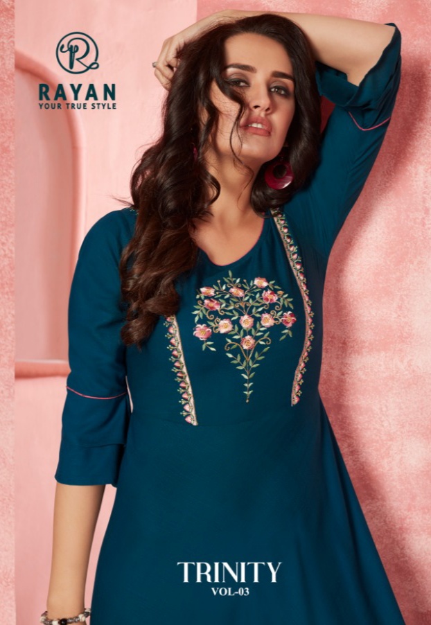 r studio trinity vol 3 rayon attractive kurti catalog