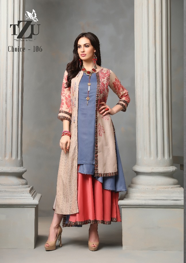 tzu choice  georgette catchy look kurti catalog