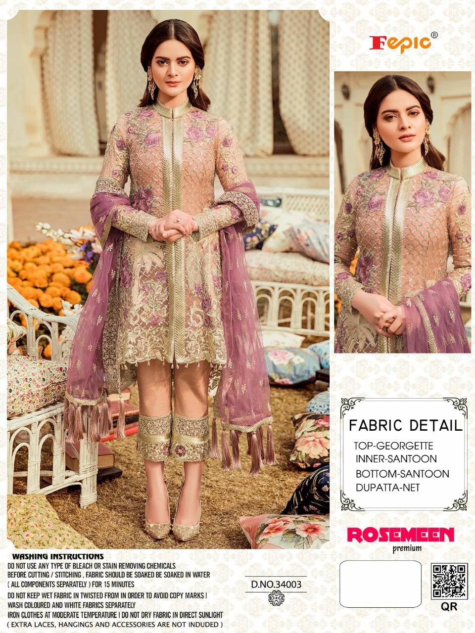 FEPIC Rosemeen  34003 Salwar Kameez Georgette Singles