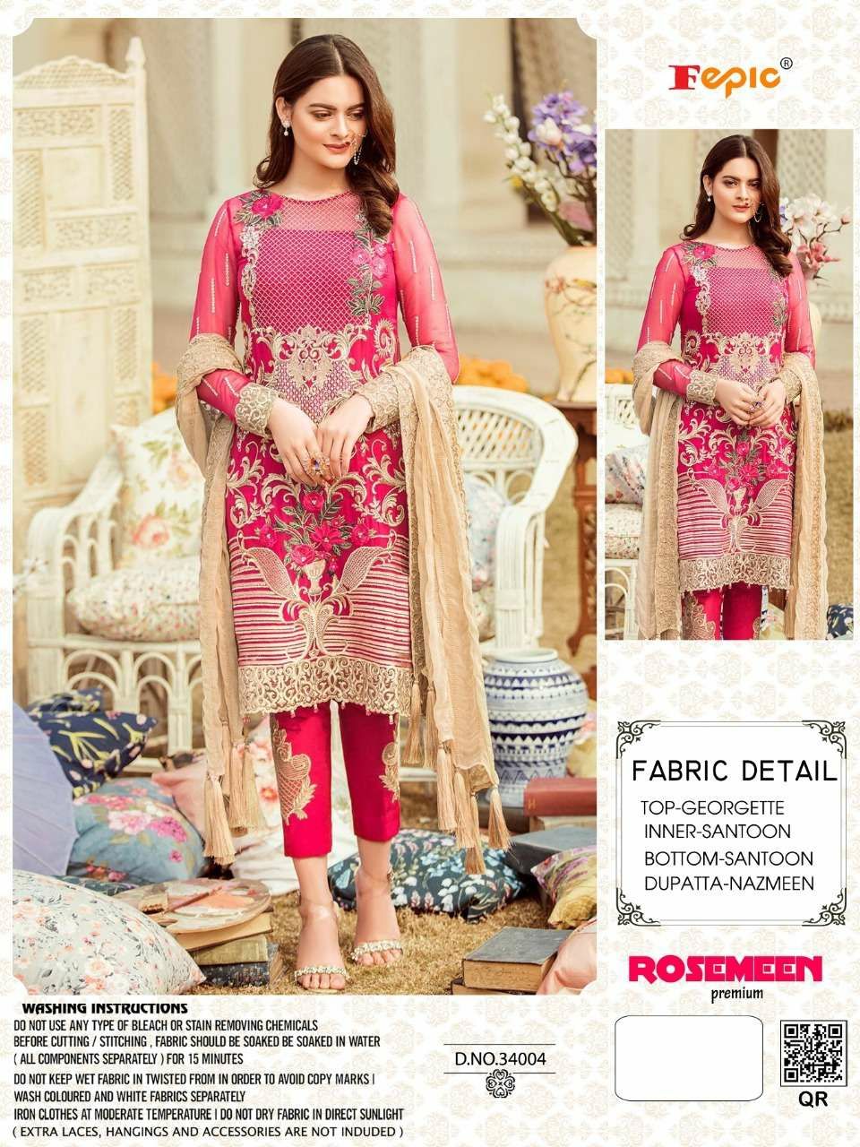 FEPIC Rosemeen premium 34004 Salwar Kameez Georgette Singles