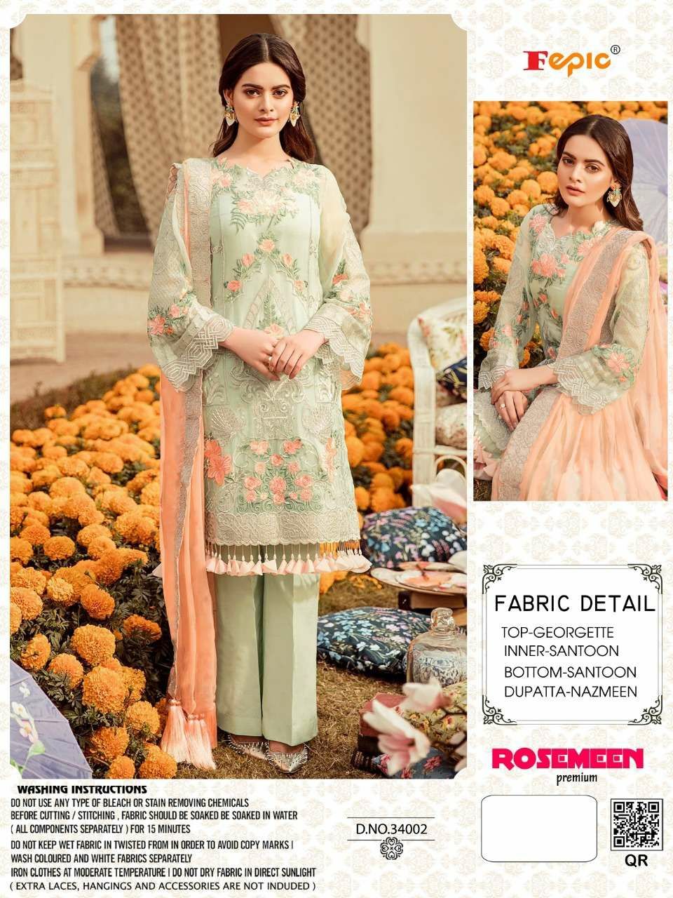 FEPIC Rosemeen premium 34002 Salwar Kameez Georgette Singles