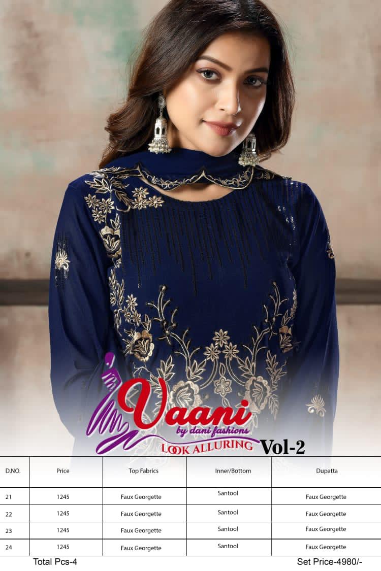 dani vaani vol 2 georgette attractive salwar suit catalog