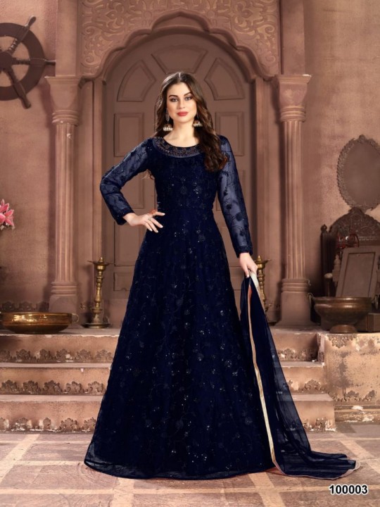 dani Aanaya Vol 100 D.No. 100003 Salwar Kameez Net Singles