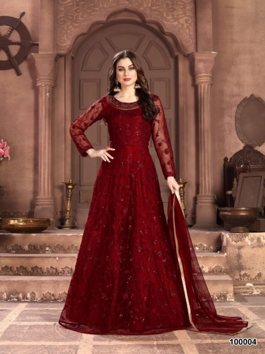 dani Aanaya Vol 100 D.No. 100004 Salwar Kameez Net Singles