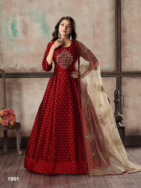 dani Twisha 1900 series vol 19 gown with dupatta 1901 Kurti Tapeta Singles