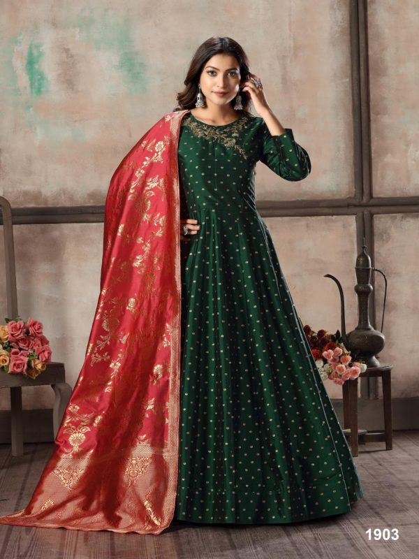 dani Twisha 1900 series vol 19 gown with dupatta 1903 Kurti Tapeta Singles