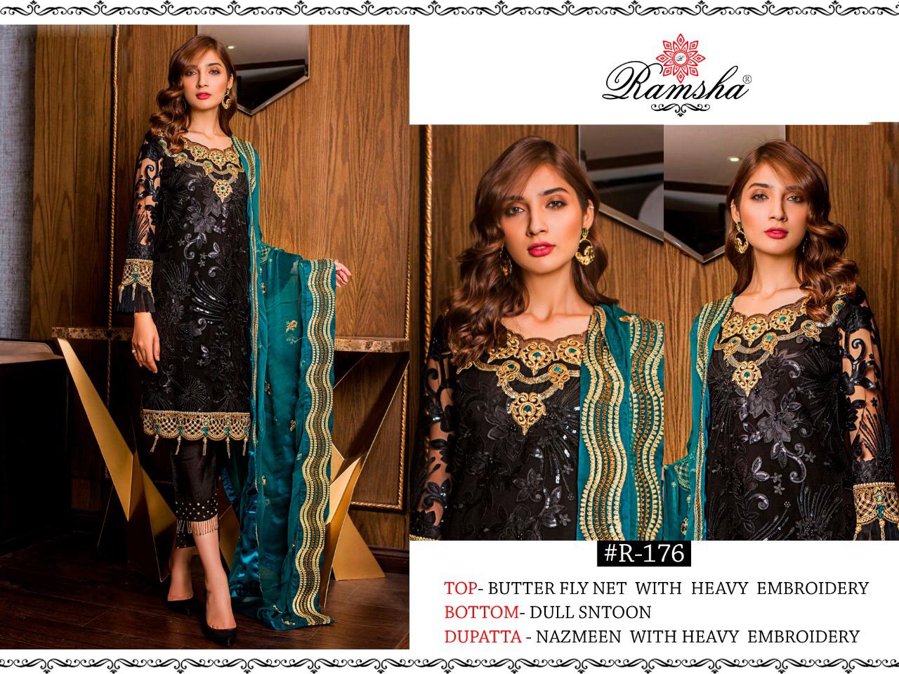 Ramsha R-176 Salwar Kameez Net Singles