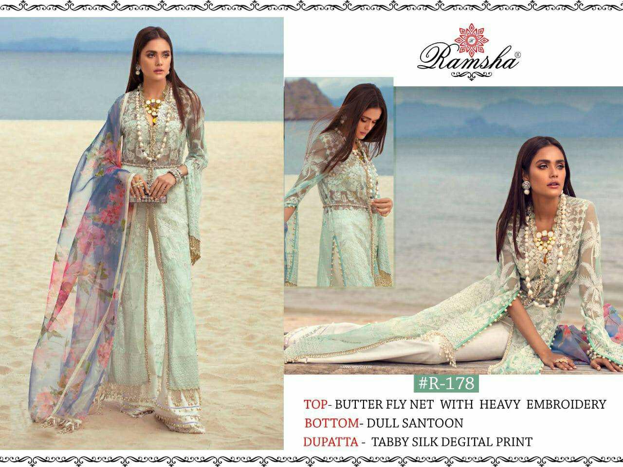 Ramsha R-178 Salwar Kameez Net Singles