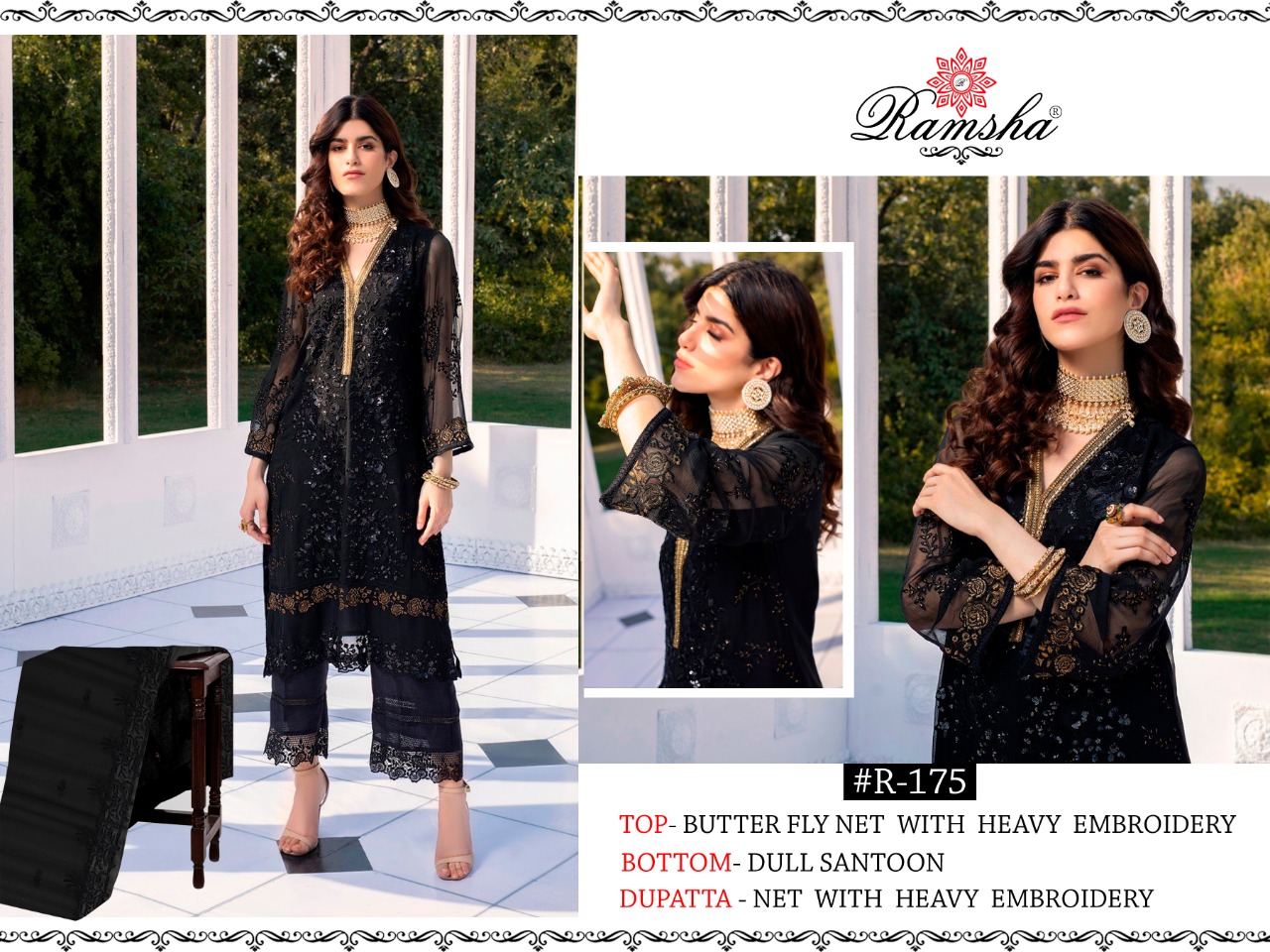 Ramsha R-175 Salwar Kameez Net Singles