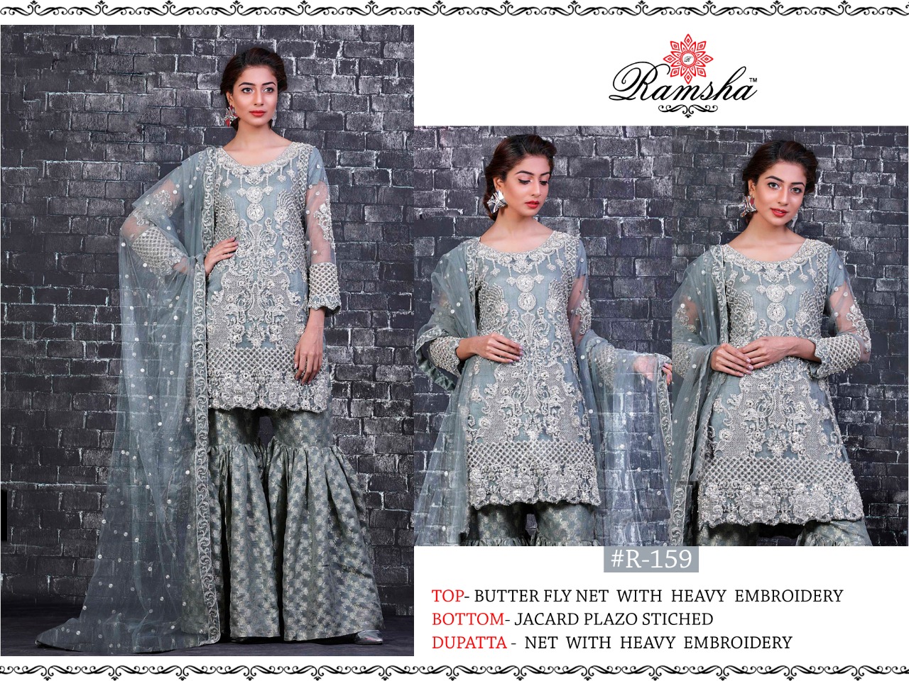 Ramsha R-159 Salwar Kameez Net Singles