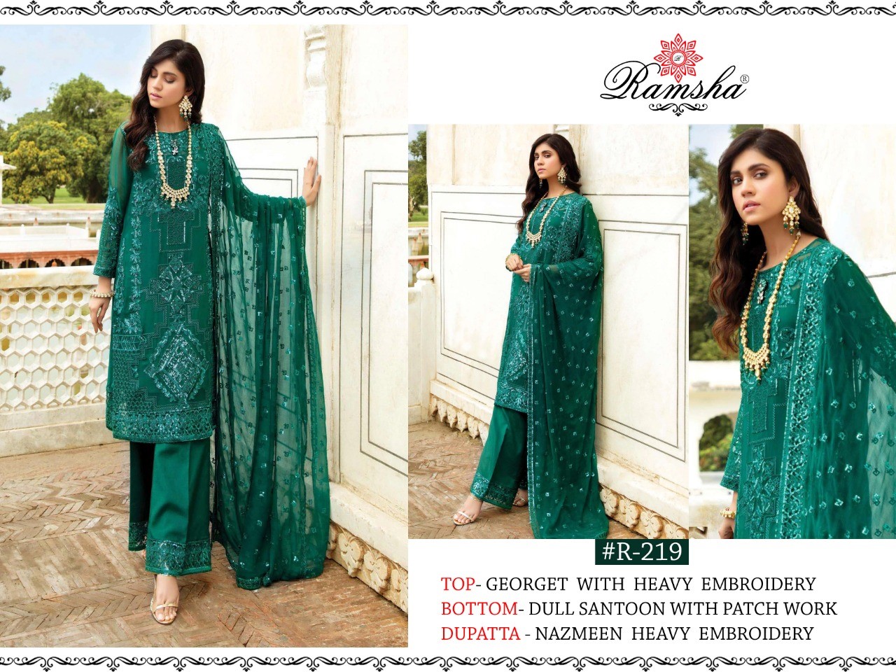 Ramsha R-219 Salwar Kameez Georgette Singles