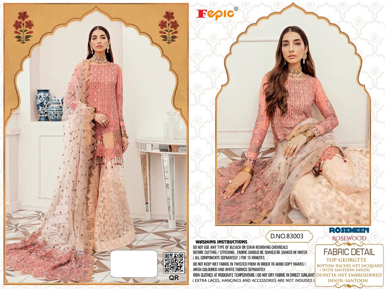 fepic ROSEMEEN  83003 georgette gorgeous look salwar suit catalog