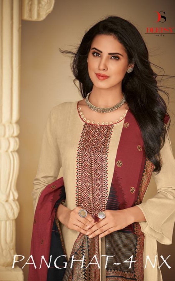 deepsy suit panghat 4 pasmina atrective heavy embroidary look salwar suit catalog