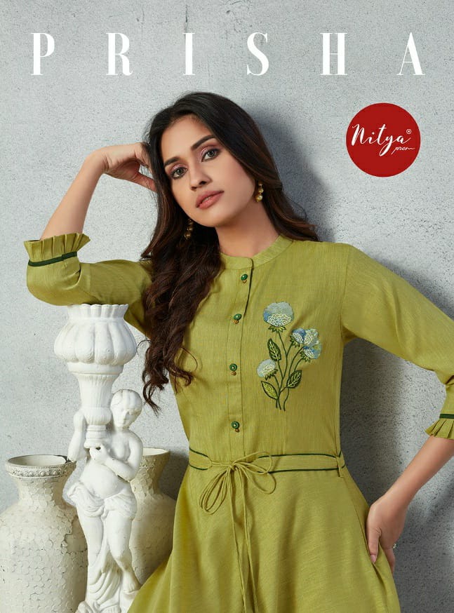 l t nitya prisha rayon catchy look kurti catalog