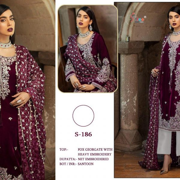 shree fab S 186 Salwar Kameez Georgget Singles