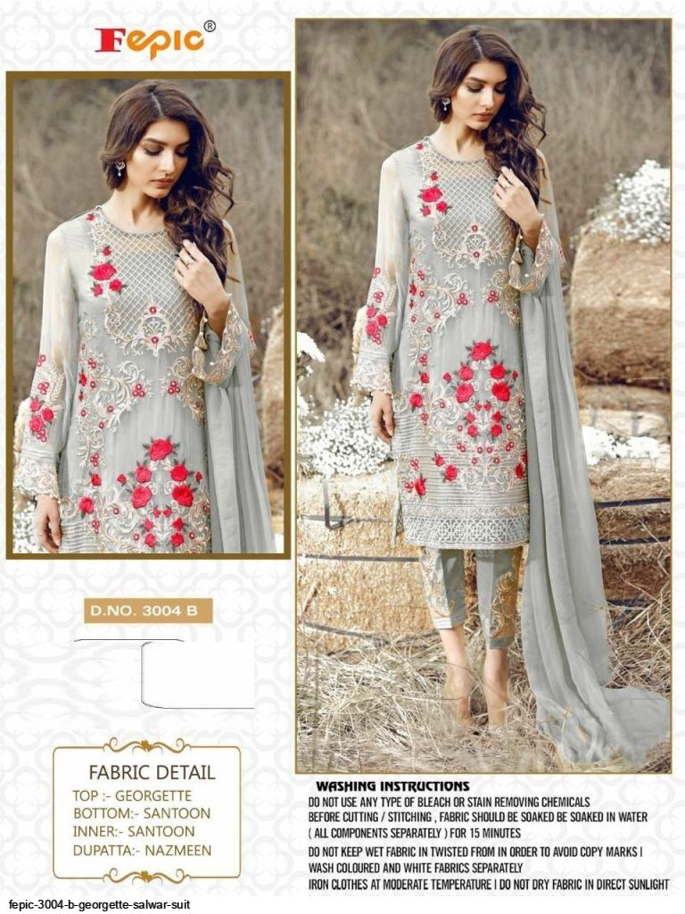 FEPIC rosemeen  3004 B Salwar Kameez Georgette Singles