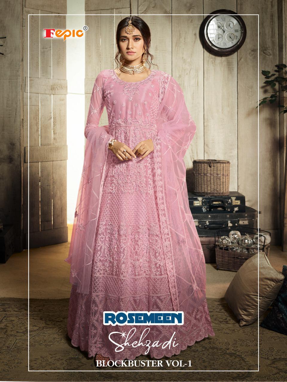 Fepic Rosemeen SHEHZADI BLOCKBUSTER VOL 1 Net Gorgeous Look Salwar Suit Catalog