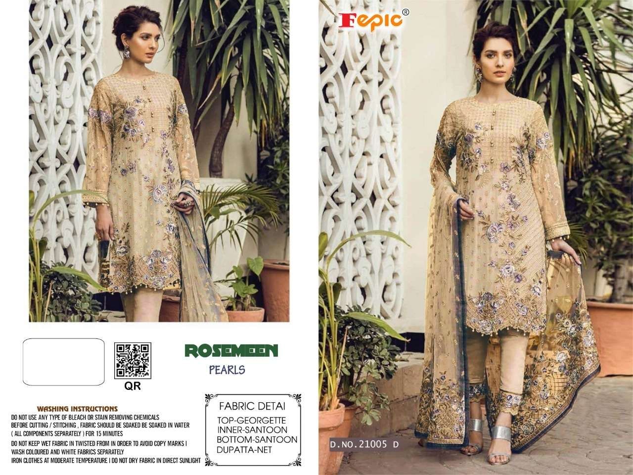 FEPIC  FEPIC 21005 D SINGLE  Salwar Kameez Georgette Singles