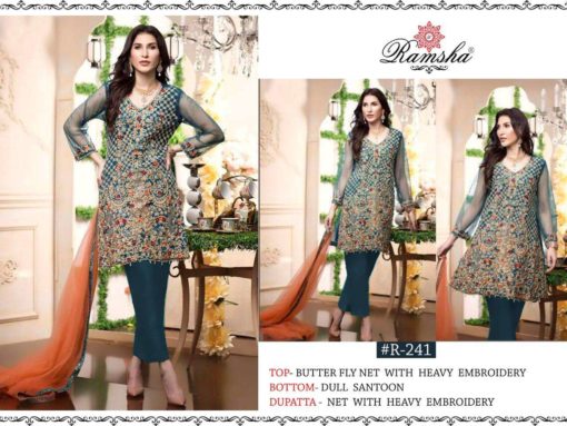 Ramsha R-241 Salwar Kameez Georgette Singles